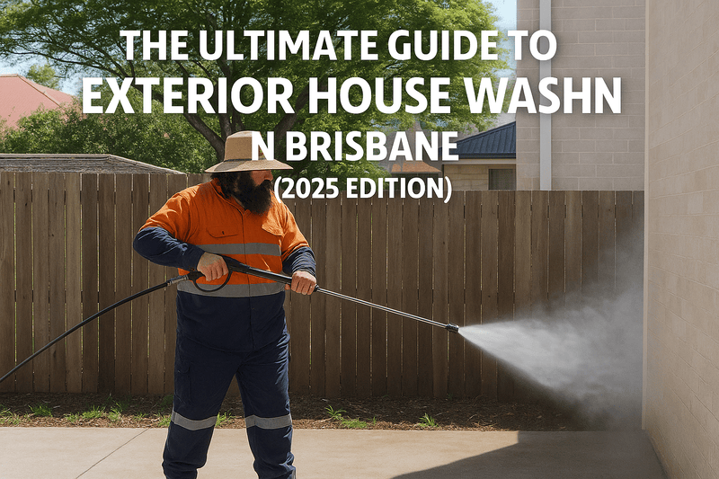 Exterior house washing Brisbane service removing mould from weatherboard home