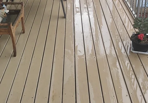 Beautifully restored timber deck after professional washing